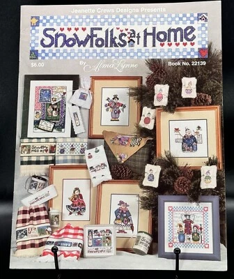 Snow Folks At Home By Alma Lynn Cross Stitch Pattern Book Jeannette Crews 22139 - Image 1 of 4