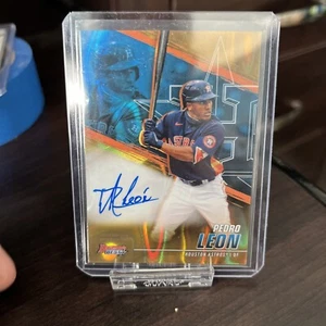 2021 Bowman's Best of Gold Lava Rifrattore /75 Pedro Leon #B21-PL Auto - Foto 1 di 3