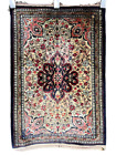 Seltener Handgeknpfter Perserteppich Ghom Seide auf Seide 85x55cm carpet rug
