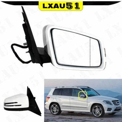 Espejo retrovisor lado derecho 14 pines pintado blanco para Mercedes-Benz GLK250/350 2010-2015 Foto 1 de 4