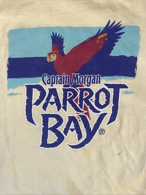 Captain Morgan Parrot Bay T-Shirt XL Beige Coconut Rum Alcohol Booze Drinks - Image 1 of 4