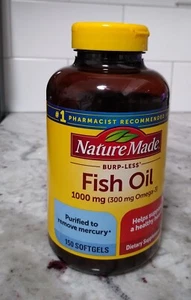 NEW Nature Made Fish Oil 1000 mg Fish Oil 300 mg Omega-3 150 Softgels Exp 8/26 - Picture 1 of 4