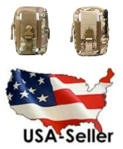 Dual Phone Case, Tactical Waist Belt Bag, Camo Military Holster Wallet Pouch - Bild 1 von 8