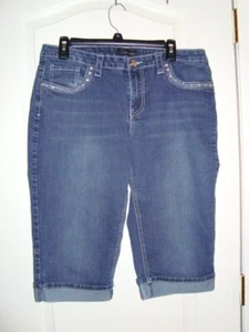 Baccini Cropped Women's Size 12 Capri Denim Blue Jeans Flap Pockets - Bild 1 von 5