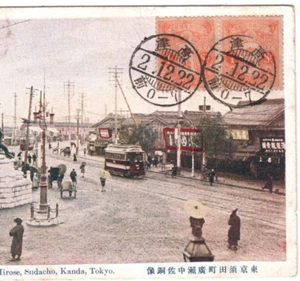 JAPAN Postcard VIEW SIDE USAGE *Takatsu* CDS Sudacho 1913 SPAIN Bilbao KA705 - Picture 1 of 10