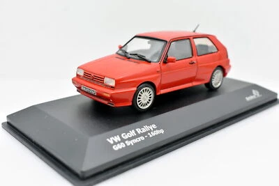 Modellino Auto Scala 1:43 VW Golf Rally G60 red diecast modellismo statico asta - Immagine 1 di 4