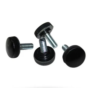 M3 M4 M5 M6 Black Plastic Round Head Knurled Thumb Screw Hand Grip Knob Bolts - Picture 1 of 6