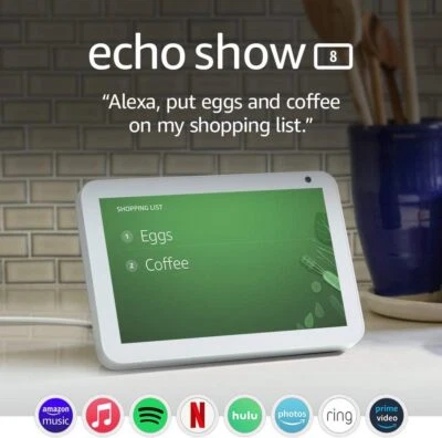 Amazon Echo Show 8 con Alexa 1ª Generación 8 pulgadas HD Pantalla Inteligente Blanco o Negro Foto 1 de 4