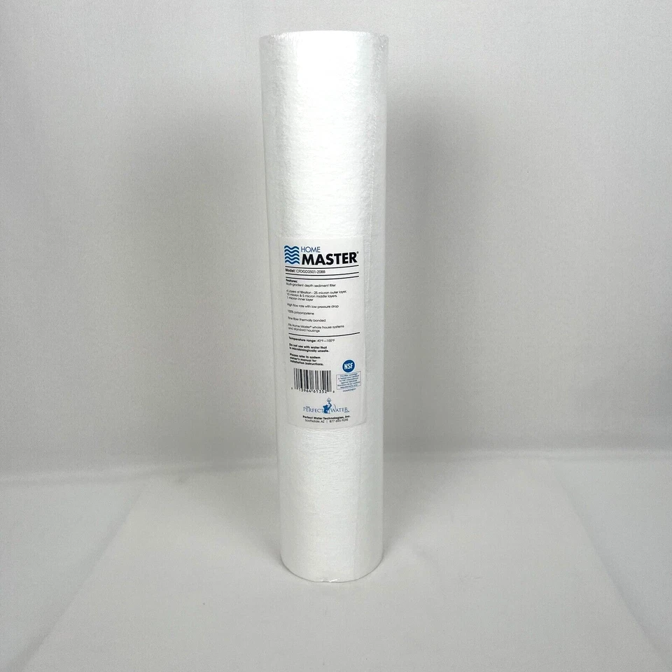 Home Master Water Filter Sand Whole House 3lb Gradient 25/10/5/1 Micron Poly