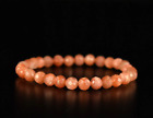 Sunstone Stretch bracelet faceted round beads AAA Warmth - Optimism - Fertility