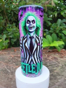 Beetlejuice 20 oz Stainless Steel Double Vacuum Tumbler w free car coaster set - Picture 1 of 18