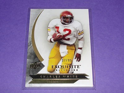 2012 Exquisite CHARLES WHITE #53 Premium SP/85 USC Trojans - Browns - Rams - Image 1 of 2