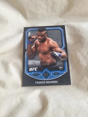 2017 Topps UFC Museum Francis Ngannou Blue Rookie Card /50 RC - Image 1 of 2