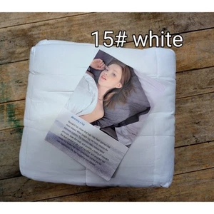 Gewichtsdecke 15 Pfund 48 Zoll x 72 Zoll weiß Erwachsene Baumwolle Mikrofaser * Neu in Verpackung * NEU - Bild 1 von 5
