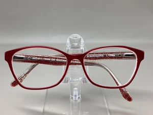 BCBG Maxazria Brille Brillengestell Isadora Cat Eye Rot Laminat Gold Glitzer 52-14 - Bild 1 von 14