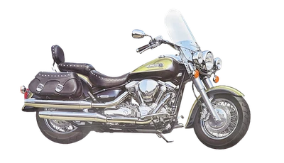 1:12 / Tamiya 14135, Bausatz Motorrad Yamaha XV1600 Roadstar Custom - Bild 1 von 2