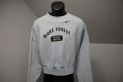 Nike Fleece Cropped Gym Sweat Shirt Wake Forest Demon Deacons Womens Sz Large - Image 1 of 4