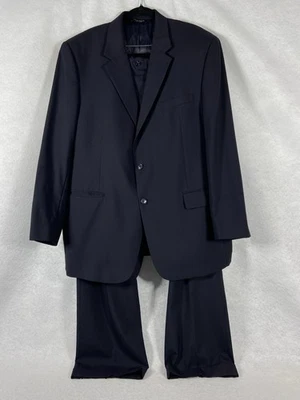 Traje Pantalón Jos A Bank 2PC Hombre 46R Azul Marino Pantalones 42x32 100% Lana Foto 1 de 4