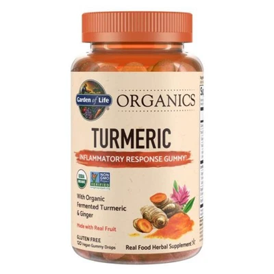 11/26 Garden of Life Organics Turmeric Inflammatory Response Gummy - 120 Real Fr - Image 1 of 4