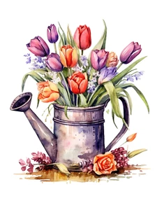 5X Autoaufkleber Sticker Tulpen Blumen Garten Natur Aufkleber 9X9 cm - Bild 1 von 12