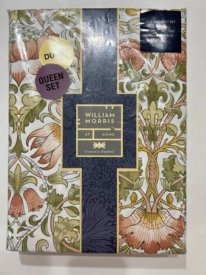 Juego de edredón William Morris COMPTON SAGE / LODDEN CORAL / GARDEN SPRING King/Queen Foto 1 de 2