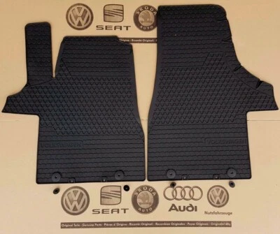 original VW T5 Fußmatten ab 2015 Facelift T6 Gummimatten vorne floor rubber mats - Bild 1 von 2