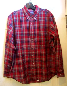 Pendleton camicia vintage anni 70 tartan rosso plaid 100% lana bottoni davanti USA taglia L - Foto 1 di 5
