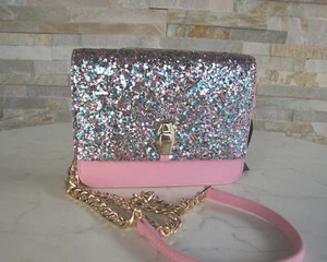 CAVALLI CLASS Tasche Umhängetasche Schultertasche Glitter NEU pink ehem UVP 300€ - Picture 1 of 6