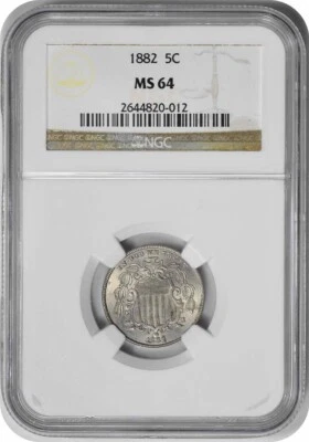 1882 Shield Nickel MS64 NGC - Image 1 of 2