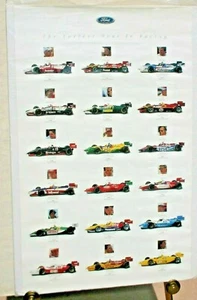 1995 INDY CAR SERIES POSTER FORD POWERED TEAMS TRACY GORDON HERTA INDY 24 X 36 - Picture 1 of 1
