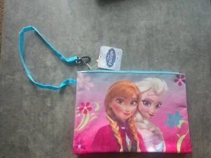 TOTALMENTE NUEVO TRAJE DE BAÑO DISNEY FROZEN ELSA ANNA BOLSO DE BAÑO CON CORREA CREMALLERA - Imagen 1 de 1