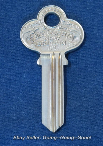 RARE! ORIGINAL P&F CORBIN #67 KEY BLANK CO7 1001EGN 100 YEARS OLD NOS 5 PIN Cover