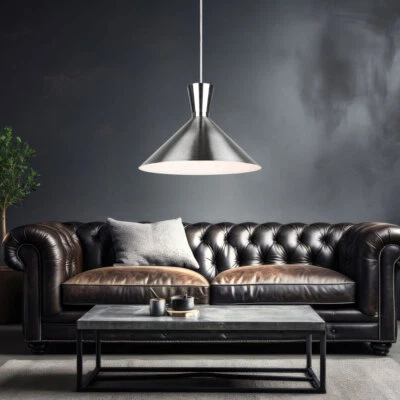 Lampadario Tavolo da Pranzo Argento Cucina 1 Luci Alteyya 150 CM - Immagine 1 di 4