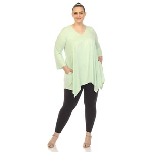 Túnica top talla grande Empire cuello en V - Imagen 1 de 71