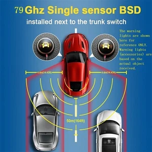 79Ghz Car Blind Spot BSD Radar Detection Monitoring System Lane Change Assist - Picture 1 of 11