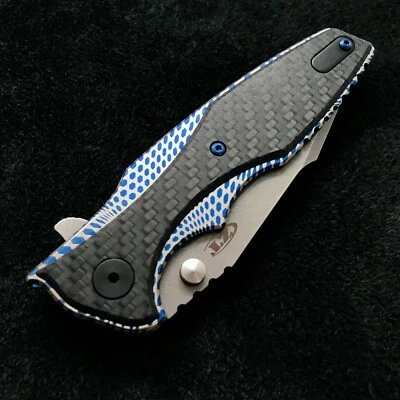 Zero Tolerance 0393 Rick Hinderer Knife Plain Edge  ZT0393GLCF - BWL Custom - Image 1 of 4