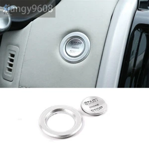 Silver Engine Start Stop Button Trim For Land Rover Range Rover Evoque Discovery - Picture 1 of 9