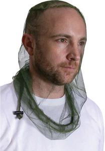 Extra Long Mosquito Headnet Insect Head Net Deluxe Repel Mesh with Pouch - Picture 1 of 3