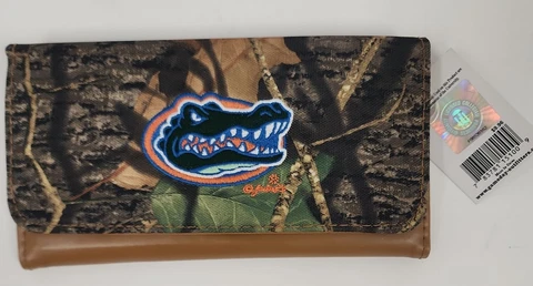 Florida Gators Licensed Checkbook Style Wallet Camo NEW Cover