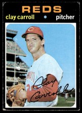 1971 Topps Clay Carroll #394 Cincinnati Reds Baseball Card
