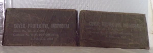 2-ORIGINAL WW2 1945 Dated U.S. ARMY Issue INDIVIDUAL PROTECTIVE COVERS Feb-6 & 8 - Picture 1 of 6