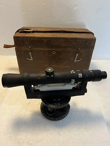 Leitz(Sokkisna) Japan Surveyor Telescope 11-inch Dumpy Level W/ Wood Box Vintage - Picture 1 of 11