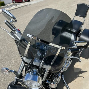 7/8''/1'' Smoke Motorcycle Windshield For Harley Sportster Iron xl 883 1200 - Foto 1 di 14