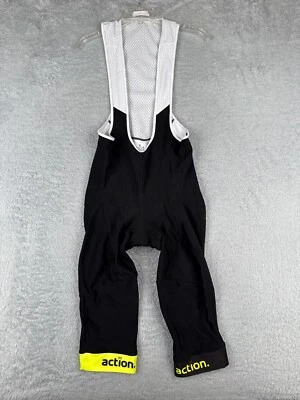 Culotte con tirantes Action Cycling adulto extra grande negro amarillo entrepierna larga acolchado cálido Foto 1 de 4