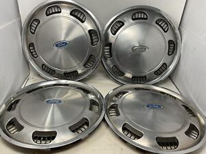 Genuine 1986 to 1990 Ford Taurus Tempo 14 inch hubcaps wheel covers OEM