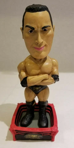 The Rock: WWF Rumble Heads Bobble Head Collector's Edition 2001 in Original Box Cover