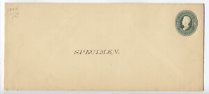 1880s 4 cent green Jackson stamped envelope specimen overprint [6447.25]
