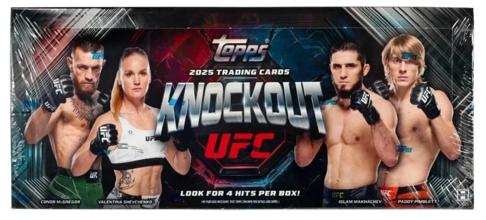 2025 Topps UFC Knockout Factory Sealed 4 Pack Hobby Box QTY - Image 1 of 1