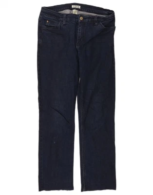 ORVIS Womens Straight Jeans US 12 Large W34 L27 Navy Blue Cotton BU19 — 第 1/4 张图片