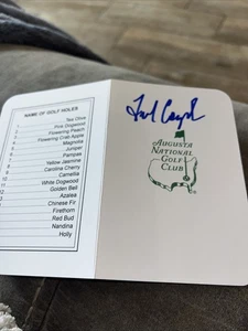 Tarjeta de puntuación firmada por el ganador de Fred Couples Masters Masters - Imagen 1 de 1